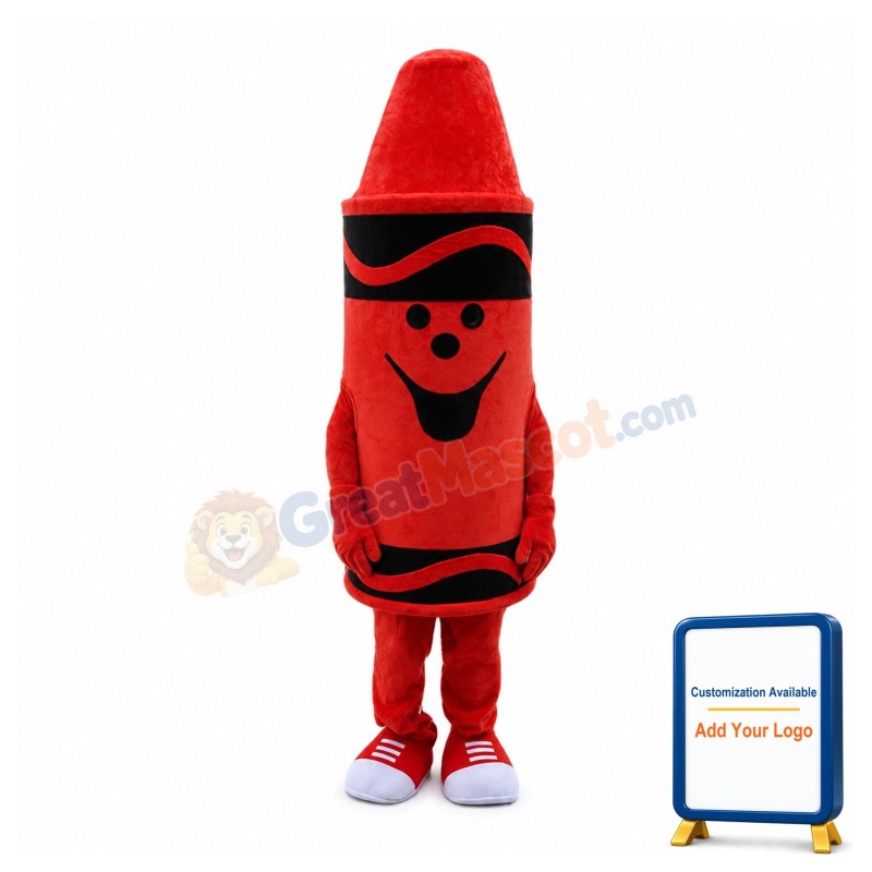 Huge Cartoon Red Crayola Crayon Mascot Costume 