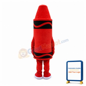 Huge Cartoon Red Crayola Crayon Mascot Costume