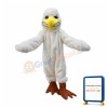 Big White Bird Long Fur Mascot Costume