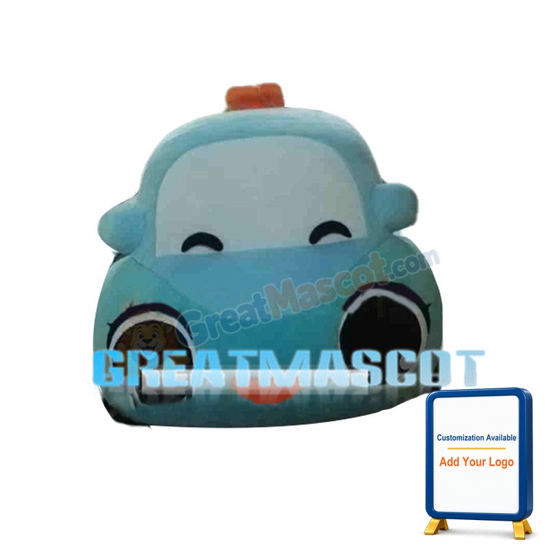 Cute Cartoon Blue Beetle Car Mascot Costume 