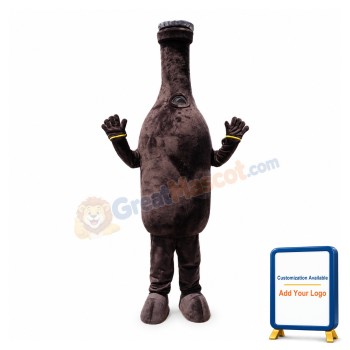 Dark Beer Bottle Mascot Costume 