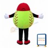 Deluxe Cartoon Tennis Ball With Red Hat Mascot Costume