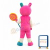 Cute Pink Candy Girl Mascot Costume
