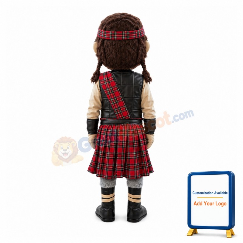 Happy Scottish Highlander Mascot Costume