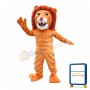 Power Red Brown Lion Animal Mascot Costume