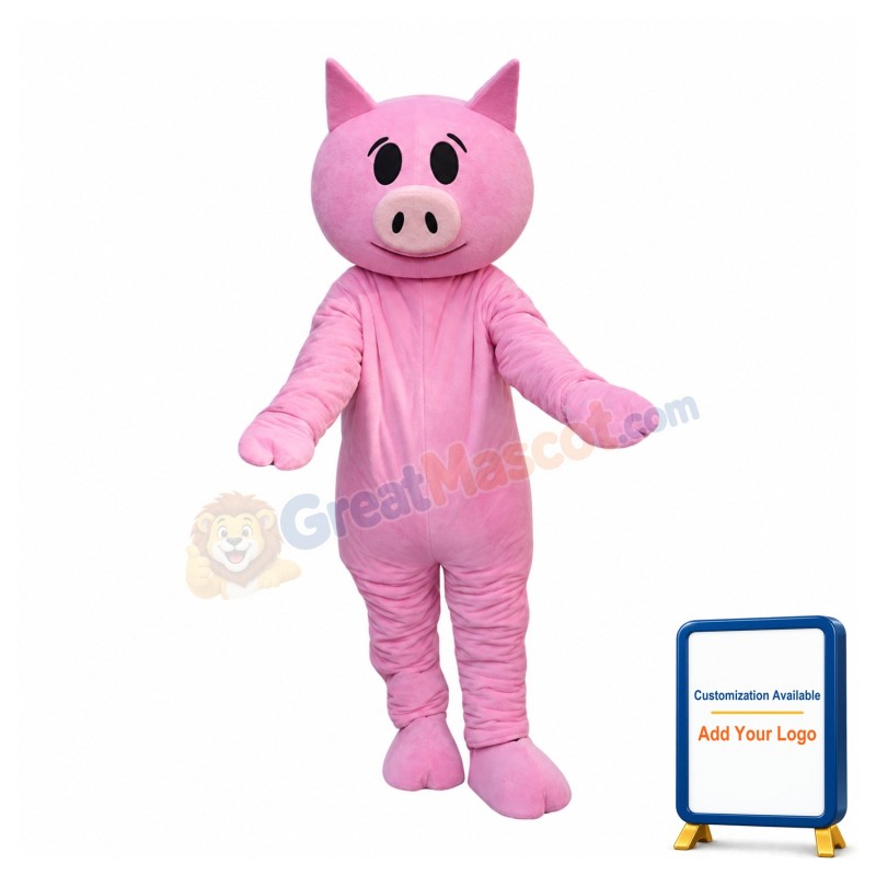 Lovely Pink Pig Mascot Costume