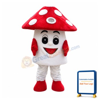 Huge Cartoon Red Mushroom Mascot Costume