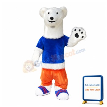 Friendly Sports Polar Bear Mascot Costume