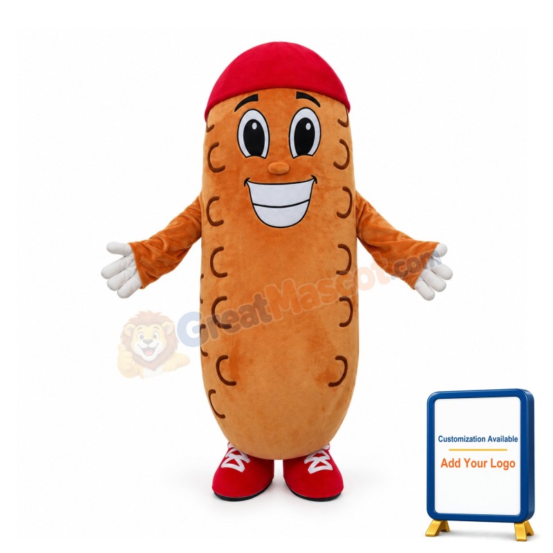 Cartoon Baguette Mascot Costume