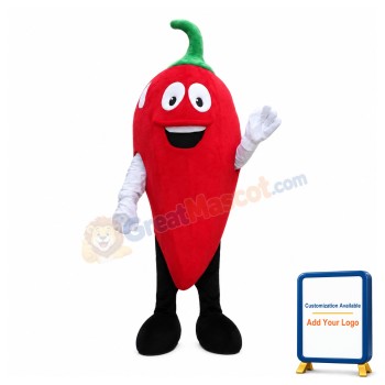 Huge Cartoon Red Chilli Mascot Costume