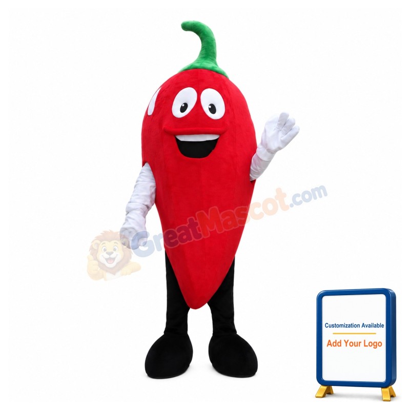 Huge Cartoon Red Chilli Mascot Costume