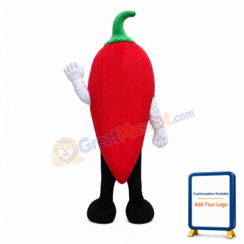 Huge Cartoon Red Chilli Mascot Costume