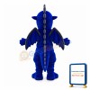 Fierce Blue & Gray Flying Dragon Mascot Costume