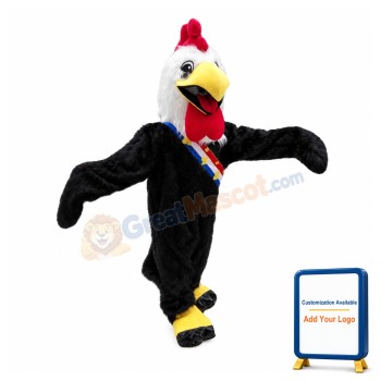 White Head Rooster King Mascot Costume 