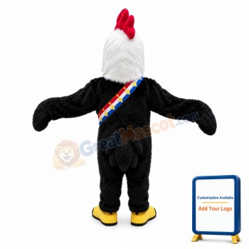 White Head Rooster King Mascot Costume