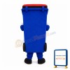 Cartoon Blue Outdoor Trash Can Mascot Costume