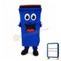 Cartoon Blue Outdoor Trash Can Mascot Costume