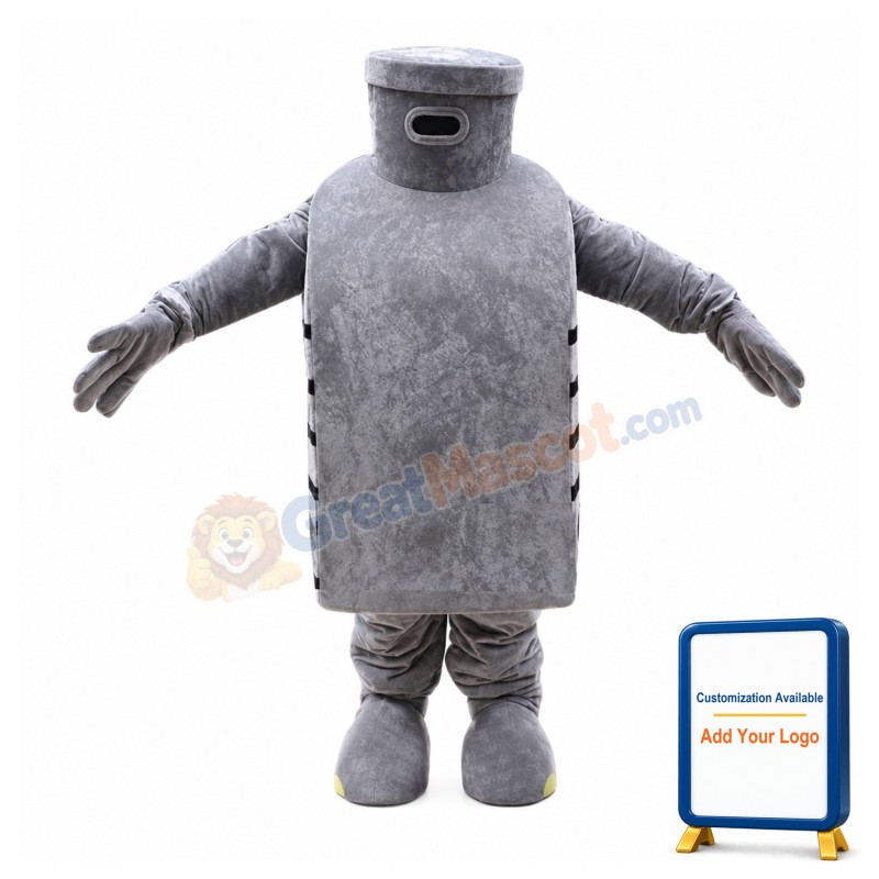 Deluxe Gray Graduated Bottle Mascot Costume 