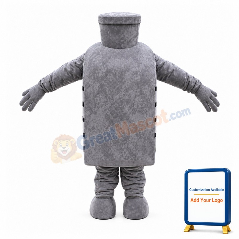 Deluxe Gray Graduated Bottle Mascot Costume