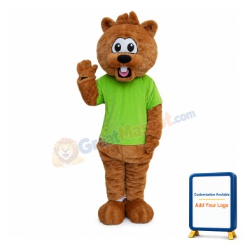 Surprised Cartoon Little Beaver Mascot Costume