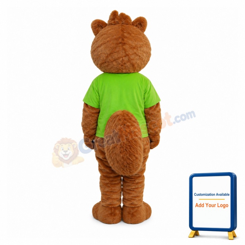 Surprised Cartoon Little Beaver Mascot Costume