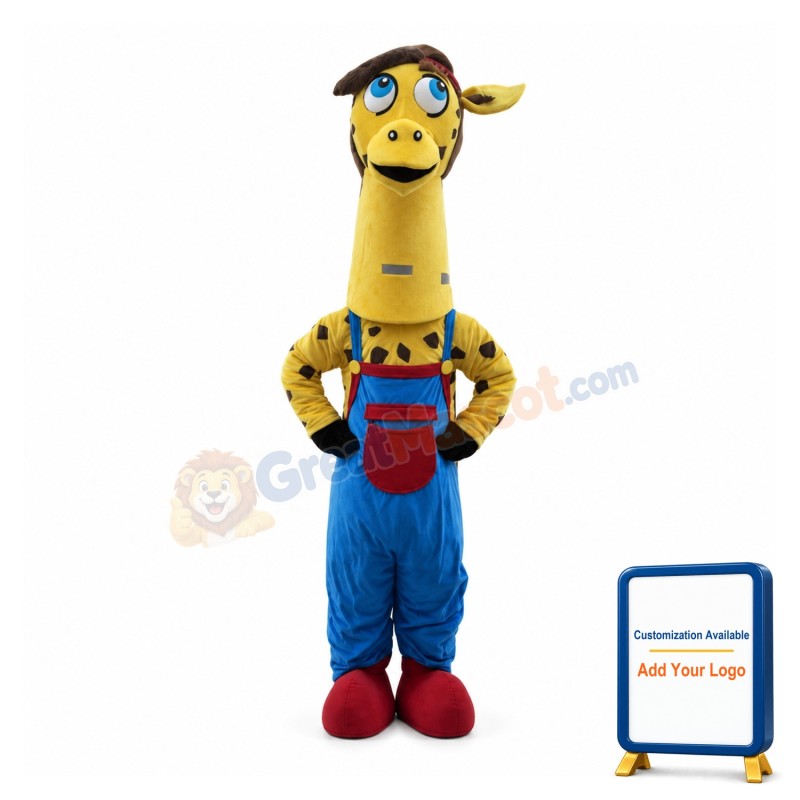 Lovely Cartoon Giraffe Girl Mascot Costume