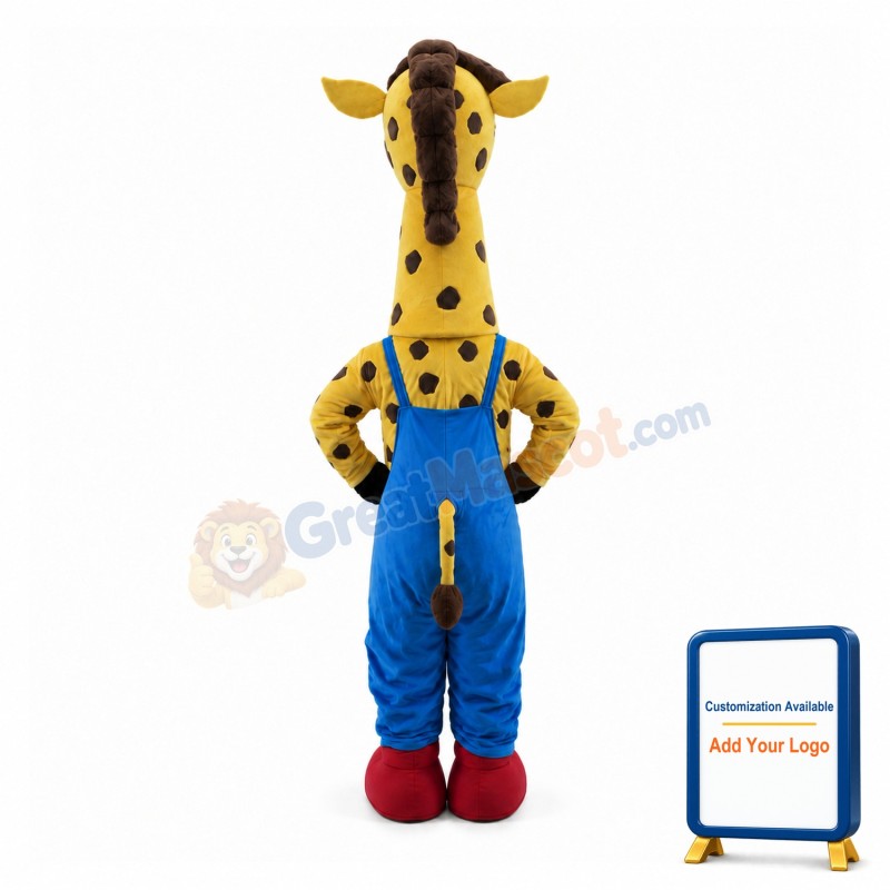 Lovely Cartoon Giraffe Girl Mascot Costume