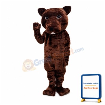 Brown Beaver Mascot Costume