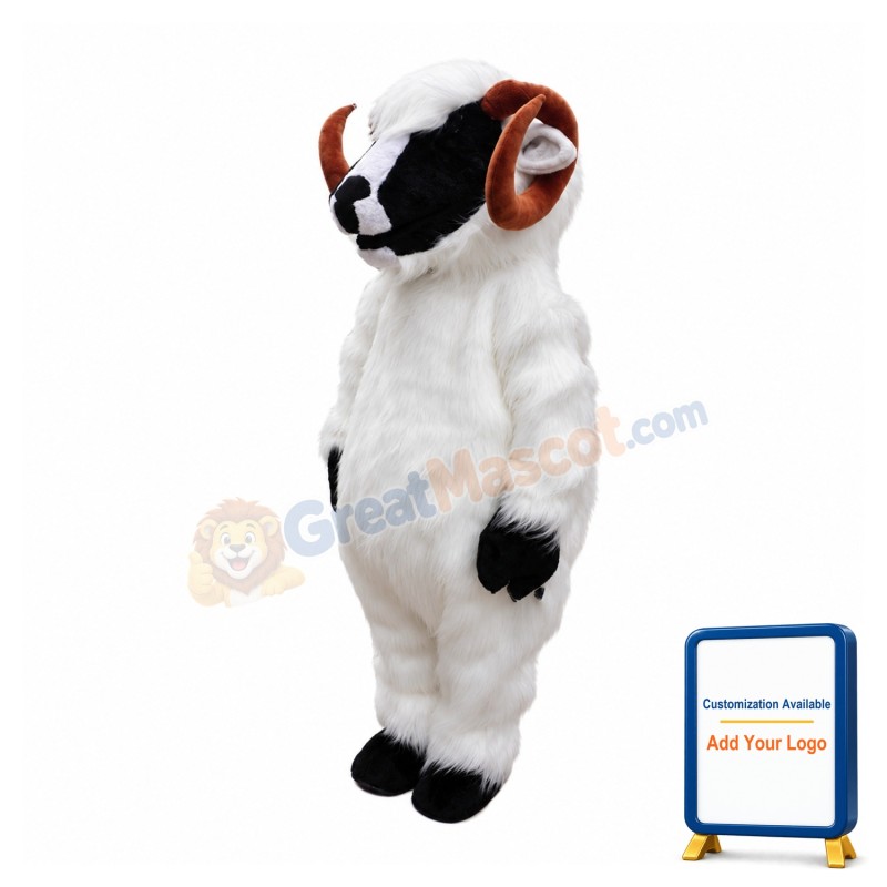 Black Faced Ram Animal Mascot Costume