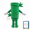Adult Cartoon Green Bamboo Mascot Costume