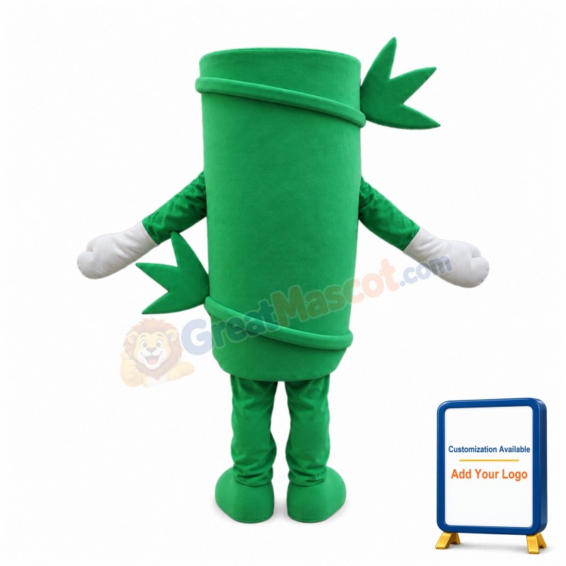 Adult Cartoon Green Bamboo Mascot Costume