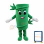 Adult Cartoon Green Bamboo Mascot Costume 