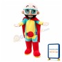 Bald Superhero Mascot Costume 