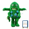 Green Bacterium Fur Monster Mascot Costume