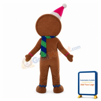 Happy Christmas Gingerbread Man Mascot Costume