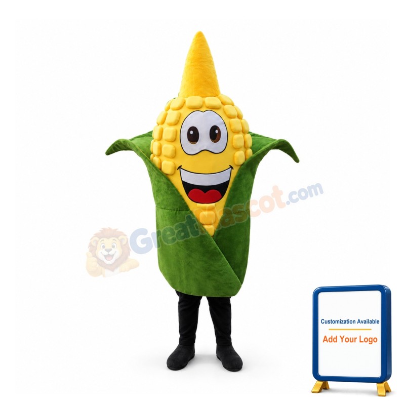 Happy Cartoon Corn Mascot Costume