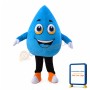 Deluxe Cartoon Blue Water Drop Mascot Costume