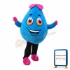 Deluxe Cartoon Blue Water Drop Girl Mascot Costume