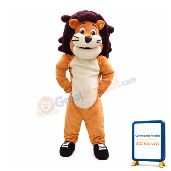 Power Cartoon Lion Mascot Costume