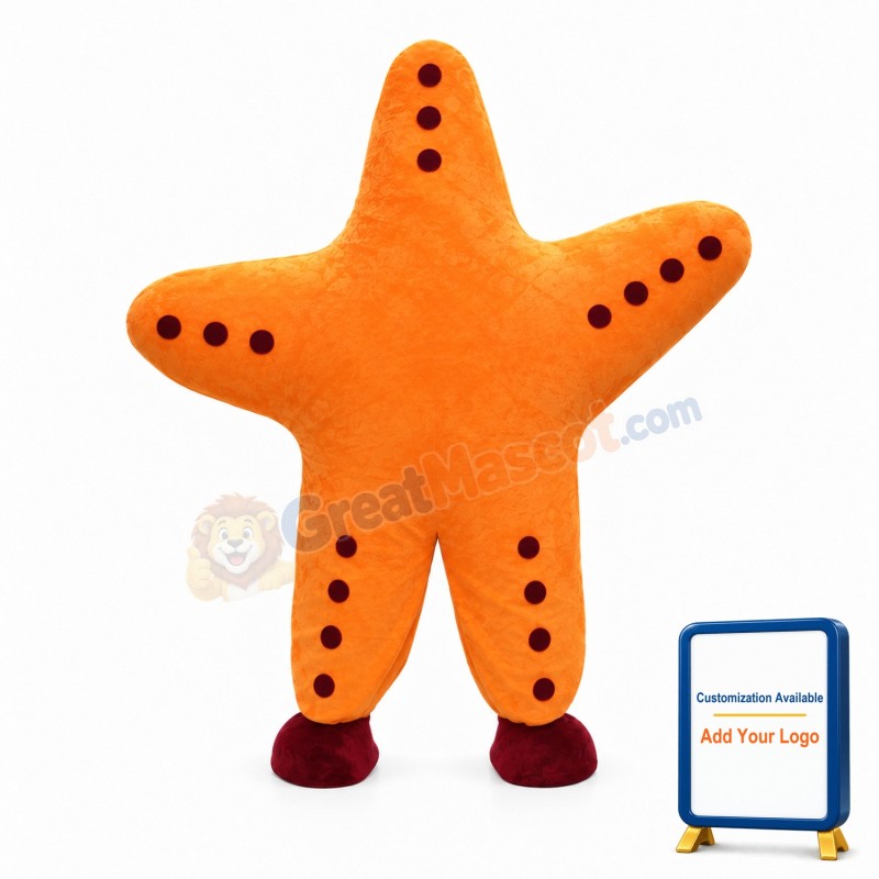 Huge Yellow Starfish Cartoon Mascot Costume