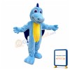 Friendly Blue Flying Dragon Mascot Costume
