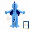 Friendly Blue Flying Dragon Mascot Costume