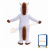 Good Looking White Horse Long Hair Mascot Costume