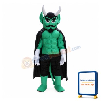 Power Green Devil High School Mascot Costume