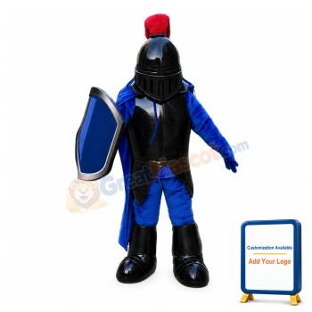 Black & Blue Knight Mascot Costume