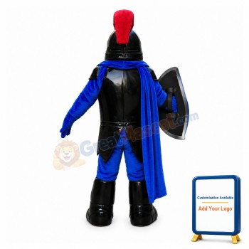 Black & Blue Knight Mascot Costume