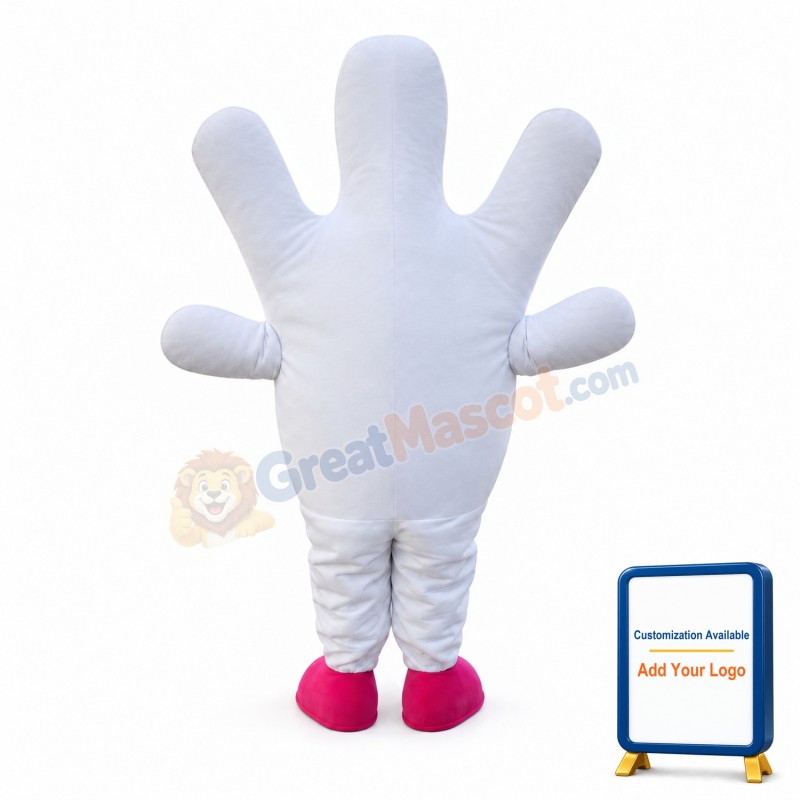 Deluxe Cartoon White Hand Mascot Costume