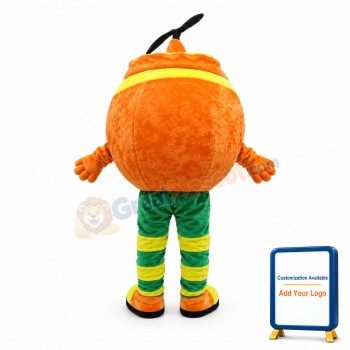 Cartoon Orange Peel Mascot Costume