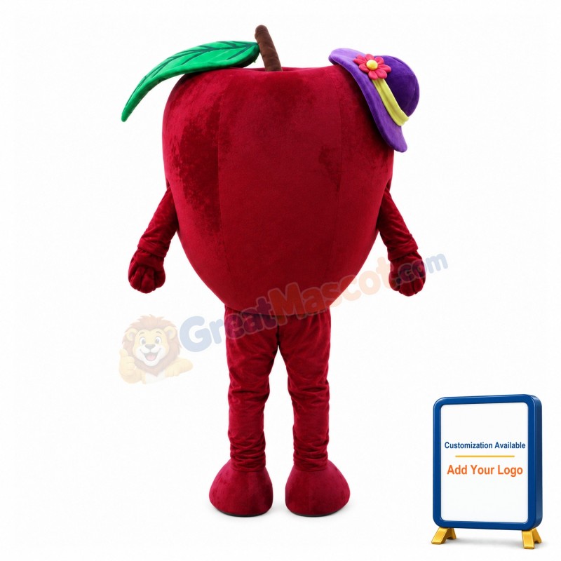 Cartoon Red Apple Belle Mascot Costume