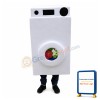 Lightweight White Washing Machine Mascot Costume